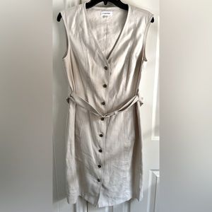 Calvin’s Klein - Beige Button Up Dress Women’s 10